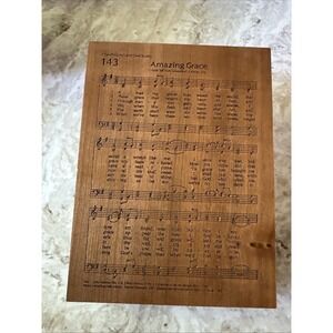 Amazing Grace Plaque P. Graham Dunn Cherry Wood 5 3/8" By 7 1/8"